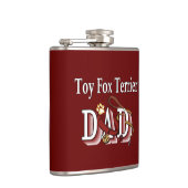 Toy Fox Terrier Vater Geschenke Flachmann (Rechts)