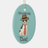 Toy Fox Terrier Vater Keramik Ornament (Rechts)