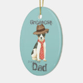 Toy Fox Terrier Vater Keramik Ornament (Links)