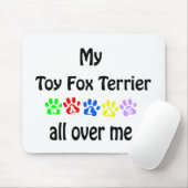 Toy Fox Terrier Walks Design Mousepad (Mit Mouse)
