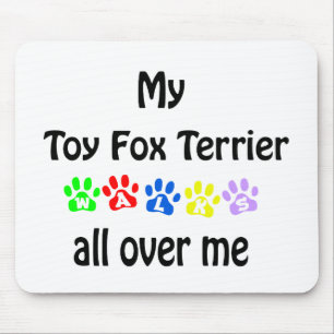 Toy Fox Terrier Walks Design Mousepad
