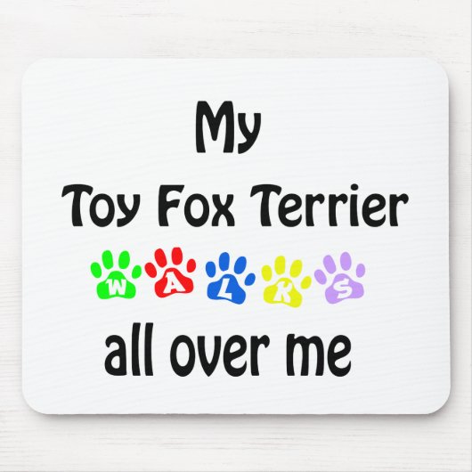Toy Fox Terrier Walks Design Mousepad (Vorne)