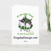 Toy Fox Terrier Weihnachtsgeschenke Feiertagskarte (Rückseite)