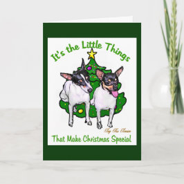Toy Fox Terrier Weihnachtsgeschenke Feiertagskarte