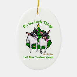 Toy Fox Terrier Weihnachtsgeschenke Keramikornament