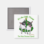 Toy Fox Terrier Weihnachtsgeschenke Magnet (Vorderseite/Rückseite)