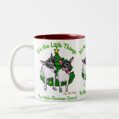 Toy Fox Terrier Weihnachtsgeschenke Zweifarbige Tasse (Links)