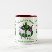 Toy Fox Terrier Weihnachtsgeschenke Zweifarbige Tasse (Mittel)