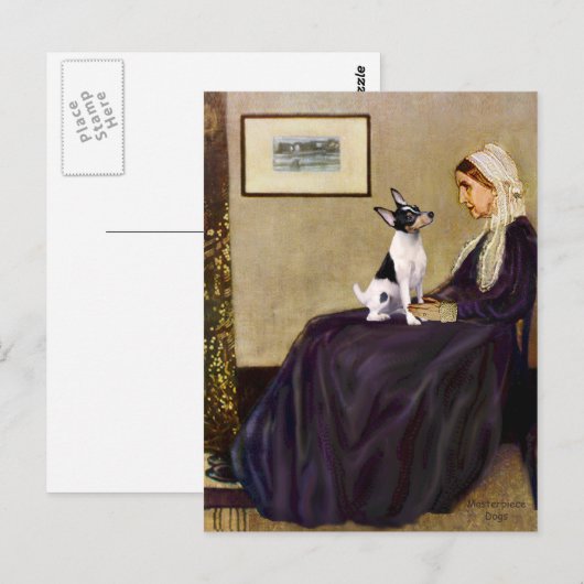 Toy Fox Terrier - Whistlermutter Postkarte (Vorne/Hinten)