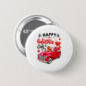 Toy Odle Heart Red Truck Happy Valentine Day Dog  Button (Vorne & Hinten)