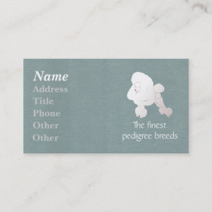Toy Poodle Biz Card Visitenkarte