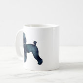 Toy Poodle Black Watercolor Silhouette Kaffeetasse (Vorderseite Links)