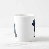 Toy Poodle Black Watercolor Silhouette Kaffeetasse (Mittel)