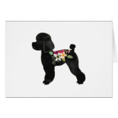 Toy Poodle Breed Boho Silhouette Card (Vorderseite (Horizontal))