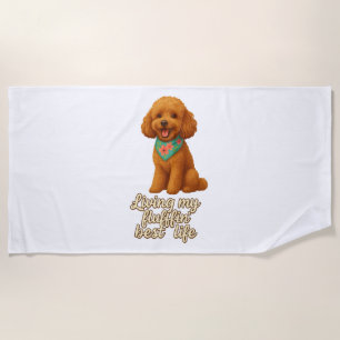 Toy Poodle - Das beste Leben meines Fluffins Strandtuch