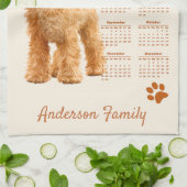 Toy Poodle Dog 2026 Kalender Geschirrtuch (Gefaltet)