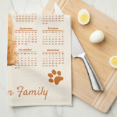 Toy Poodle Dog 2026 Kalender Geschirrtuch (Viertel Falte)