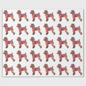 Toy Poodle Dog Geo Silhouette Multi Geschenkpapier (Flach)