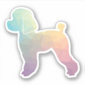 Toy Poodle Dog Geo Silhouette Pastel Aufkleber (Vorderseite)
