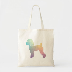 Toy Poodle Dog Geo Silhouette Pastel Tragetasche
