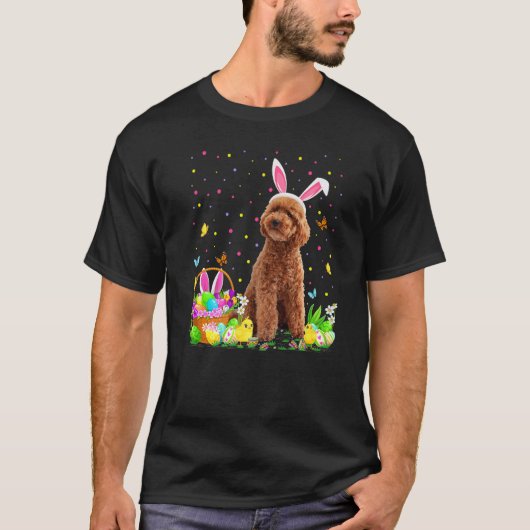 Toy Poodle Dog Ostereier Jagdspielzeug Poodle Este T-Shirt (Vorderseite)