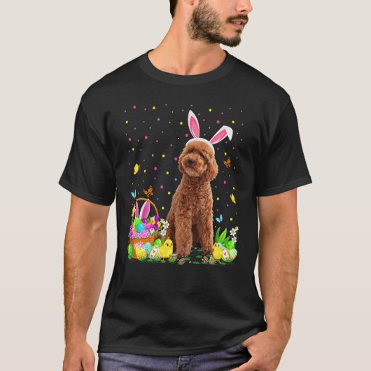 Toy Poodle Dog Ostereier Jagdspielzeug Poodle Este T-Shirt (Vorderseite)