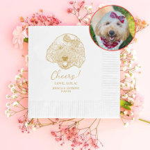 Toy Poodle Dog Personalisiert Cheers Napkins