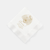 Toy Poodle Dog Personalisiert Cheers Napkins Serviette (Ecke)