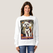 Toy Poodle Frohes Howloween Sweatshirt (Vorne ganz)