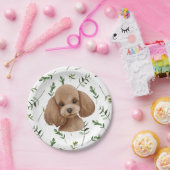 Toy Poodle Greenery Boho Baby Shower Paper Teller (Party)