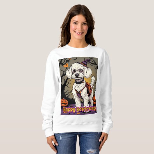 Toy Poodle Happy Howloween Sweatshirt (Vorne ganz)