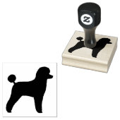 Toy Poodle Hund Rasse Silhouette Gummistempel (Stempel)
