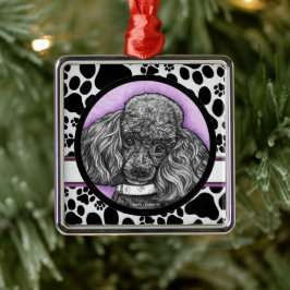 Toy Poodle Hundekunst von Glenda Harlan Ornament Aus Metall