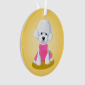Toy Poodle KiniArt Ornament (Vorderseite)