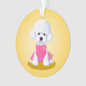 Toy Poodle KiniArt Ornament (Vorderseite)