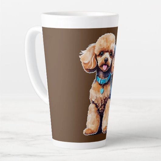 Toy Poodle Latte Tasse (Linke Ecke)
