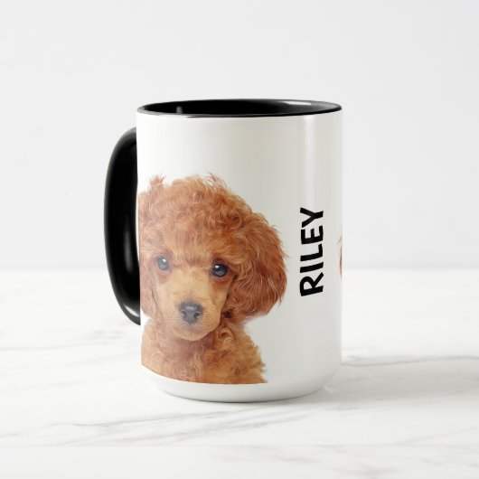 Toy Poodle personalisierte Mug Tasse (Vorderseite Links)