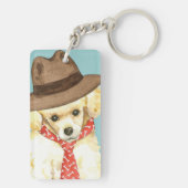 Toy Poodle Vater Schlüsselanhänger (Rückseite)