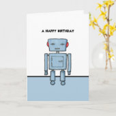 Toy Robot Birthday Card Karte (Gelbe Blume)