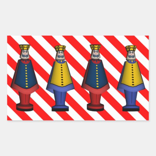 Toy Soldier Generäle Rechteckiger Aufkleber (Vorderseite)