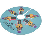 Toy Soldier Nutcracker Weihnachten Polyester Weihnachtsbaumdecke (Schrägansicht)