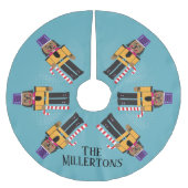 Toy Soldier Nutcracker Weihnachten Polyester Weihnachtsbaumdecke (Vorderseite)