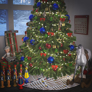 Toy Soldier Weihnachtsarmee Polyester Weihnachtsbaumdecke