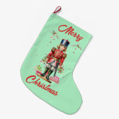 Toy Soldier Weihnachtsbaum Großer Weihnachtsstrumpf (Vorderansicht (hängend))