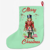 Toy Soldier Weihnachtsbaum Großer Weihnachtsstrumpf (Rückseite)