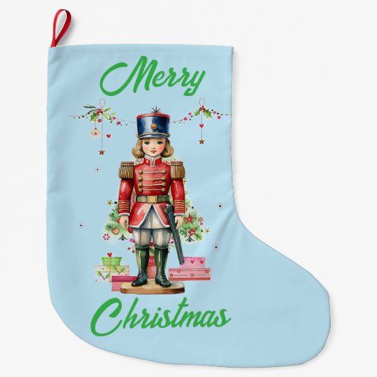 Toy Soldier Weihnachtsbaum Großer Weihnachtsstrumpf (Vorderseite)