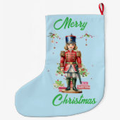 Toy Soldier Weihnachtsbaum Großer Weihnachtsstrumpf (Rückseite)