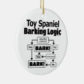 Toy Spaniel Barking Logic Keramik Ornament (Rechts)