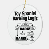 Toy Spaniel Barking Logic Keramik Ornament (Links)