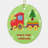 Toy Train, Baby's First Christmas Keramik Ornament (Links)
